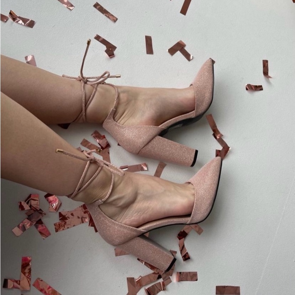 Pink Glitter Shoes